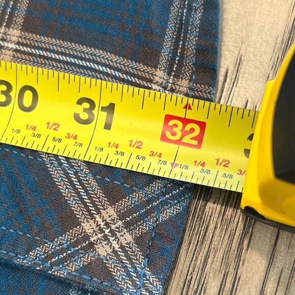 Outdoor Life Blue Western Plaid Button Up Long Sleeve Pearl Snap Buttons Size XL - Picture 14 of 15